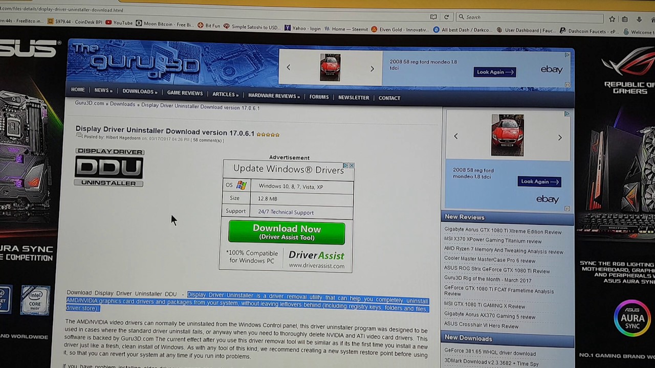 display adapter driver removal tool 2017 YouTube