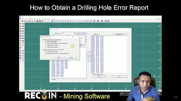 How to Obtain a Drilling Hole Error Report with RecMin