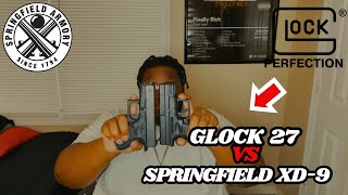GLOCK 27 VS SPRINGFIELD XD-9!#trending #viral #video #fyp #explore #review #2ndamendment