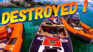 Race Boat💥DESTROYED and SINKS‼️| Haulover Inlet Boats | BoatSnaps
