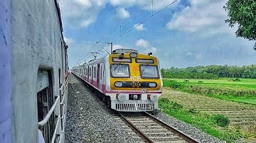 Two different types of EMU passengers train | 3 phase ICF Medha vs old aerodynamic emu | Meet