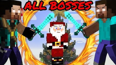 Minecraft The Herobrine that Stole Christmas All Bosses ( 1.8.1 Map )