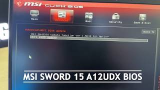 How to Enter BIOS &amp; Boot Menu on MSI SWORD 15 A12UDX | Secure Boot Disable