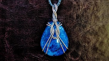 Round Wire Teardrop Cabochon Pendant Wire Wrapping Tutorial
