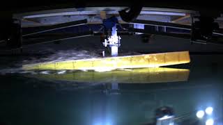 Slow Motion Video of a Model Hull Porpoising
