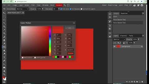 how to change background color in photopea