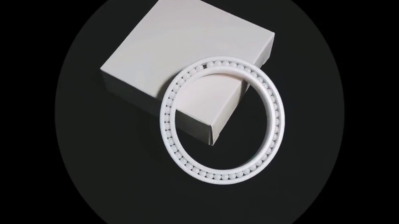 6810 2RS ZrO2 white ceramic bearing trembled under the light