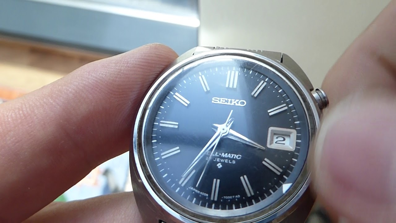 Seiko Bell Matic 4005-7000 Black Dial Date Only Automatic Wrist Alarm -  Armbandwecker - YouTube