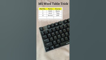 Ms Word Table Trick #msword #trick #laptop #pc #computer #tech #viral #reels #shorts