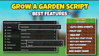 Grow A Garden Script Auto Dino Event, Esps, Calculator, Auto Buy Stocks More