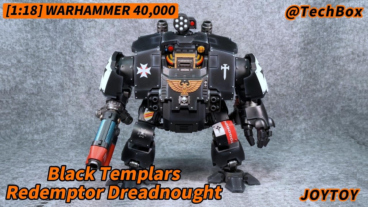 Joytoy Warhammer 40K, Black Templars Redemptor Dreadnought, 1/18
