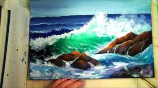painting rocks ginger ocean paint translucent waves class wave acrylic cook master drawing paintings rock oil acrylics techniques ross bob