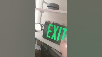 Exit sign combo plays cool music