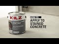 Howto apply kilz concrete  garage floor paint to stained concrete