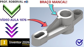 Lesson 1076 - Bearing Arm Modeling in Autodesk Inventor 2026