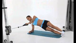 Side Plank with Cable Reverse Fly