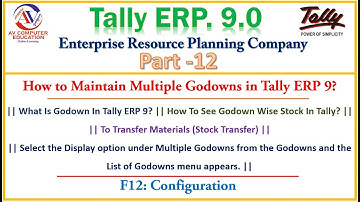 How to Create Godowns / Location in Tally ERP 9 in Hindi Part 12