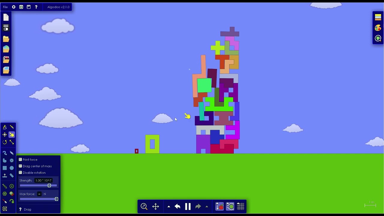 Alphabet Tower In Algodoo