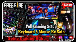 🔥 Best Keyboard & Mouse FF Mobile Gaming Setup 📲🖱️⌨️| Spinogaminghub| #shortslive #freefire