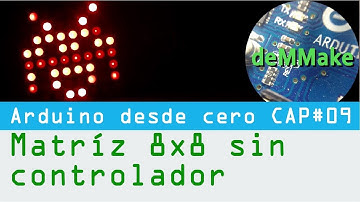 👾 Matriz LED Sin Controlador  - Arduino - Conexion y Codigo - deMMake