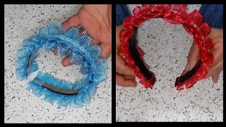 Idea creativa/ Tutorial cerchietti per capelli fai da te / Diy hair  bands/Handmade - YouTube