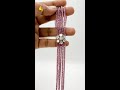 Onion Pink CZ High Crushed Beads Necklace with Silver Pendant | Trending Silver Jewellery