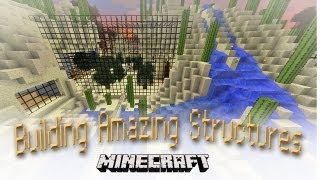 Minecraft:   How to Build Amazing Structures    (Building the Desert Cube)