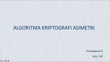 [KRIPTOGRAFI] Algoritma RSA