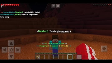 Hacker on mcpe survival primegames