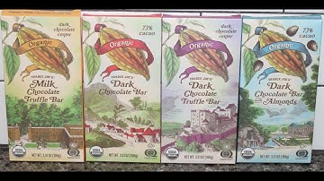 Trader Joe’s Organic Bar: Milk Chocolate Truffle, Dark Chocolate,Dark Chocolate Truffle/with Almonds