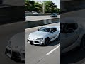 A supra drifts on highway
