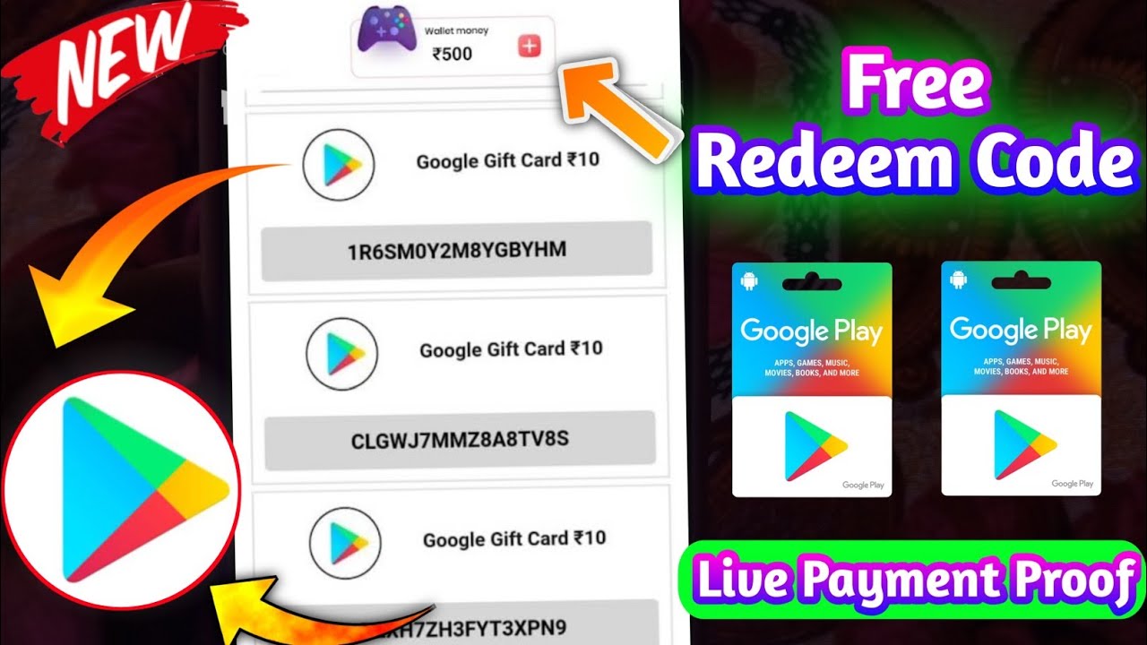 Play And Earn Google Play Gift Card Earning App Free Redeem Code