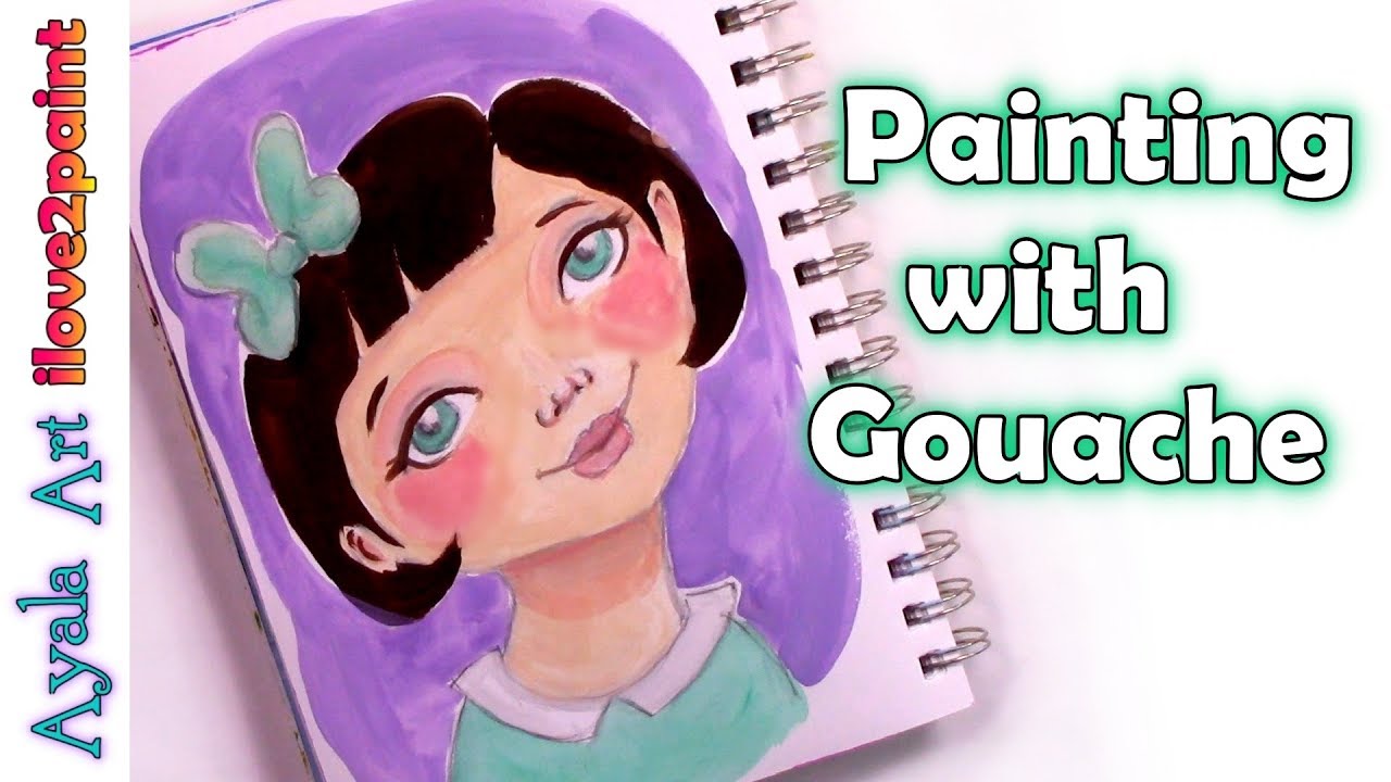 How to paint a face with gouache YouTube
