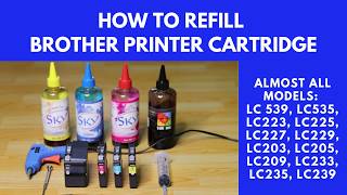 HOW TO REFILL BROTHER INK CARTRIDGES | ALMOST ALL | MFC-J200 ETC -