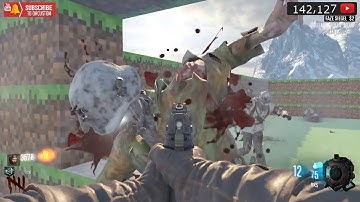 I Completed Minecraft Zombies CHALLENGE *HARD* (Call of Duty Bo3 Custom Zombies)