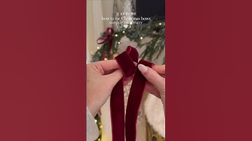 Christmas 🌲 How to tie a velvet bow 🎀, so easy!!!