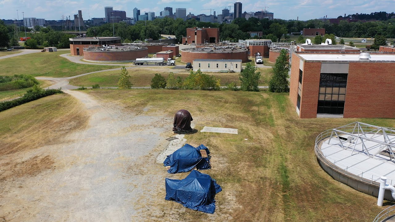 Richmond's Confederate Statues in Storage at Water Treatment Plant
