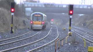 Irish Rail 22000 DMU 22009 + 22061 pass Park West and Cherry Orchard for Dublin Heuston