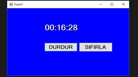 C# Kronometre Yapımı