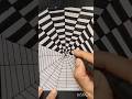 Easy 3d Optical Illusion Drawing #Shorts#ytshorts #3dart