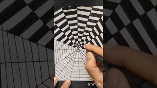 Easy 3d Optical Illusion Drawing #Shorts#ytshorts #3dart
