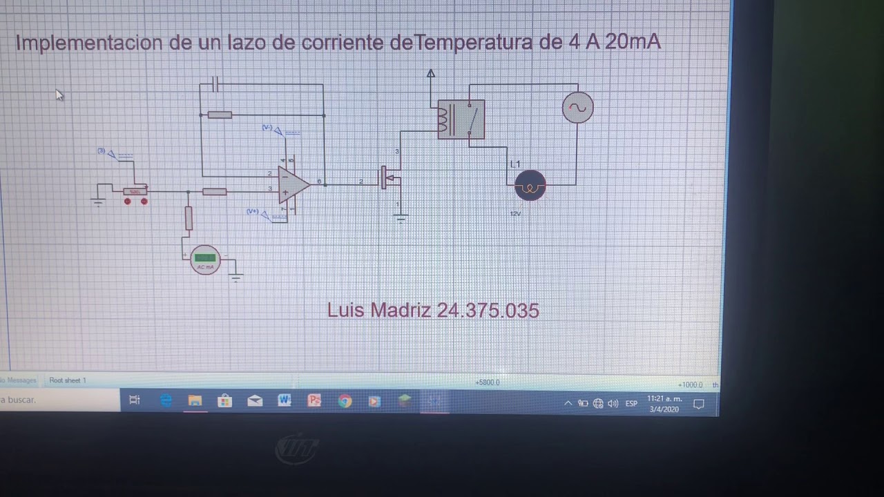 Implementde lazo de corriente de temperatura de 4 a 20ma - YouTube