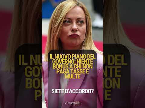 Video NIENTE BONUS PER CHI NON PAGA TASSE E MULTE