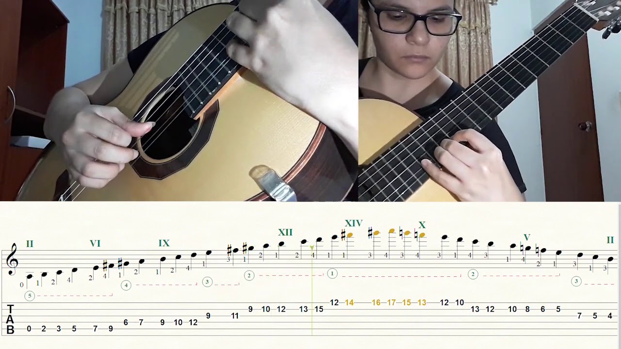 Escala de La menor melódica Guitarra (A minor melodic scale) YouTube