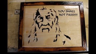 gandalf wooden portrait / scroll saw