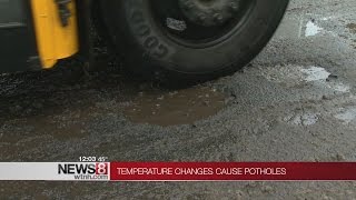 Temperature changes causing damaging potholes
