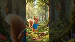 The Helpful Little Squirrel 🐿️❤️ | A Kindness Moral Story for Kids | #Shorts #kidsstory #kidsstories
