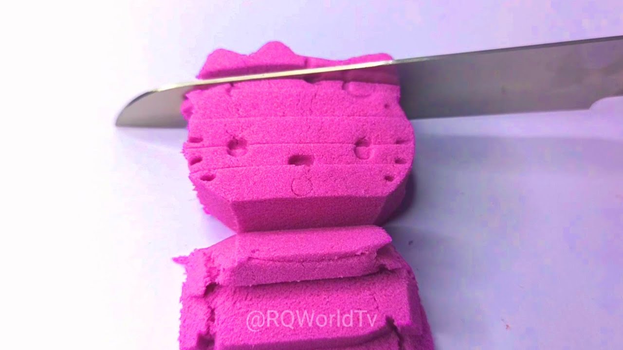 ASMR Kinetic Sand Cutting (Hello Kitty) help you sleep, relax and satisfying Ep 7