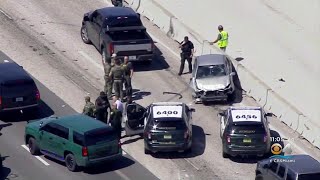 High-Speed Chase Touches 3 Counties, Ends With Possible Robbery Suspect In Custody