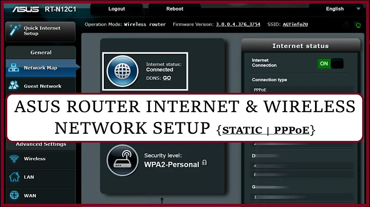 ASUS Router internet and wireless network setup (first use setup)